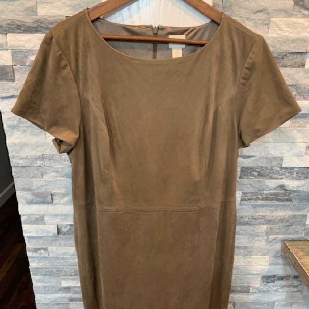 Chicos olive green size 3 feels like suede